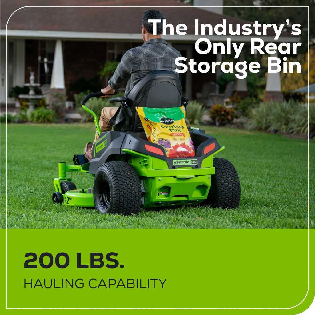 60V 42” Cordless Battery Zero Turn Riding Lawn Mower with 8Ah Batteries G568