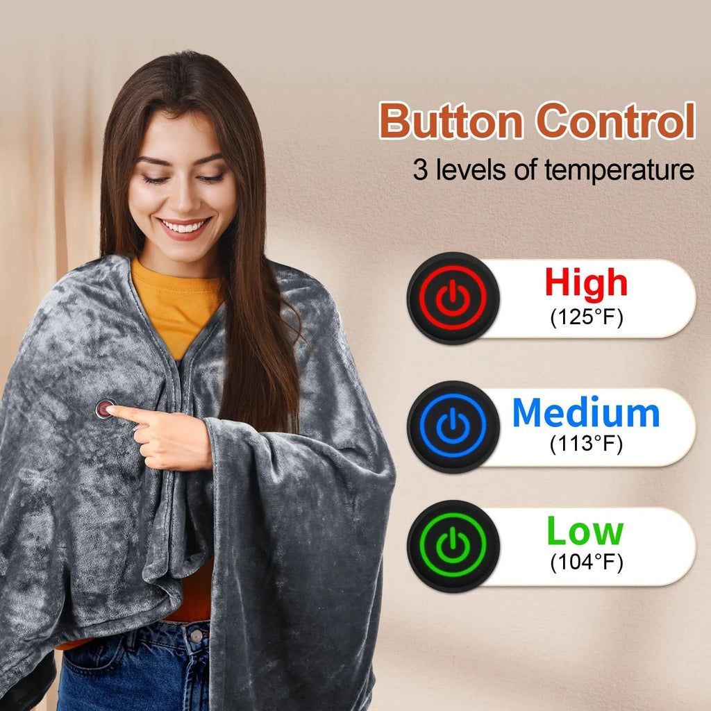 Portable USB Heated Blanket Shawl R124