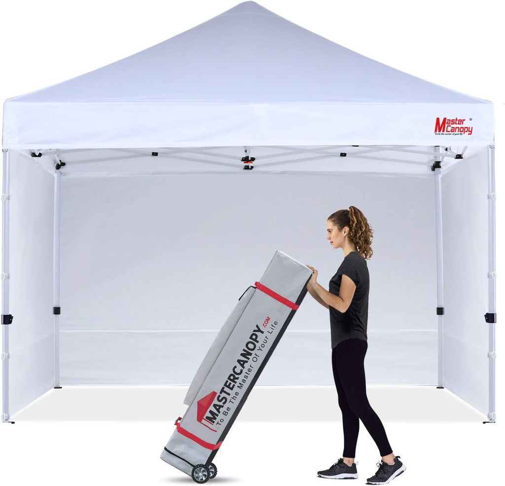 10x10 Heavy Duty Pop-up Canopy Tent with Sidewalls Y335894