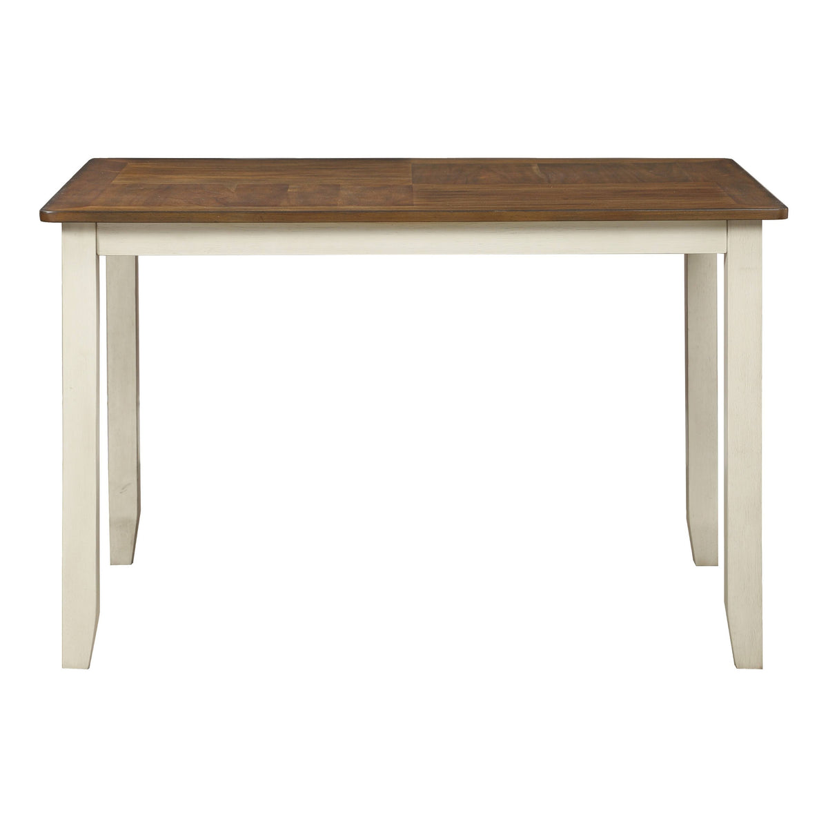 5-Pc. Wood Dining Table Set with Tobacco Top and Cream Base N838791
