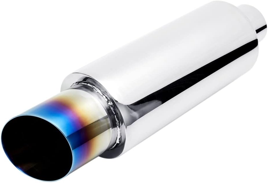 2.25'' Inlet 3'' Outlet Burnt Stainless Steel Muffler Tip Pack of 2 J653119