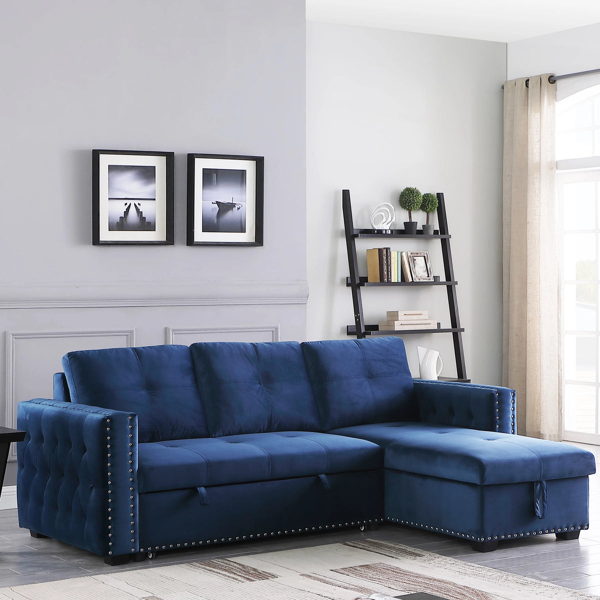 Modern Contemporary L-Shape Sectional Sofa with Storage K384422