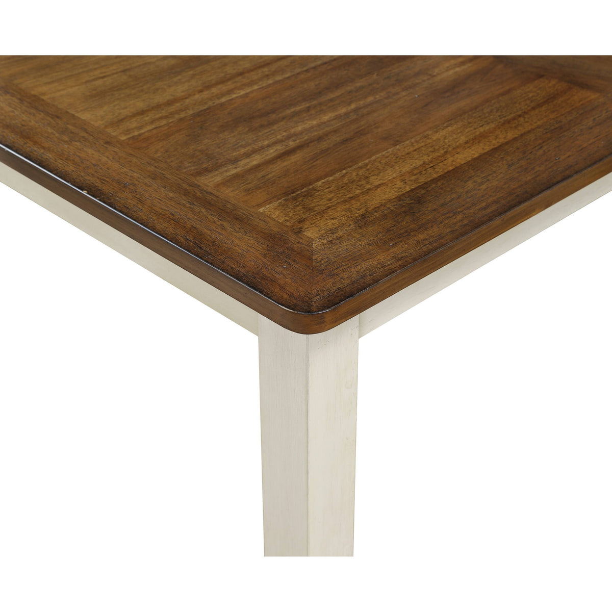 5-Pc. Wood Dining Table Set with Tobacco Top and Cream Base N838791