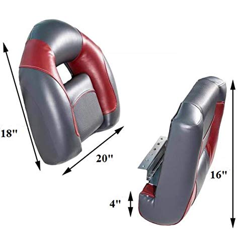 Compact Bass Boat Seats (Charcoal & Blue) B3662
