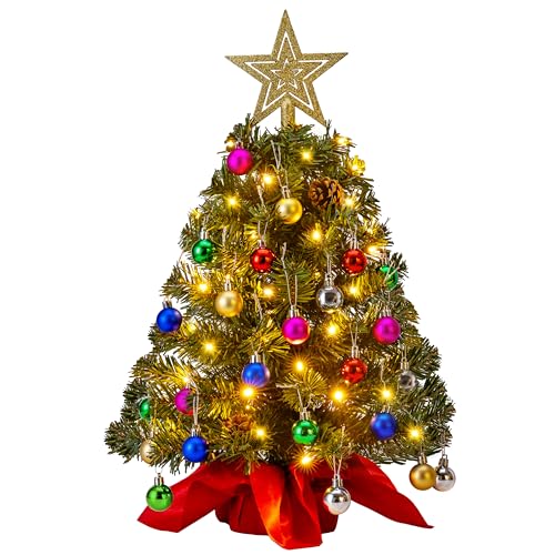 24" Mini Christmas Tree Tabletop Set with Clear LED Lights K70838
