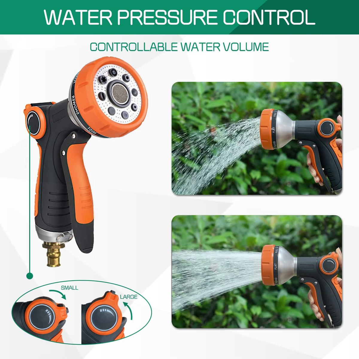 1/2'' x 100 FT Retractable Hose Reel with 8 Patterns Nozzle G1624