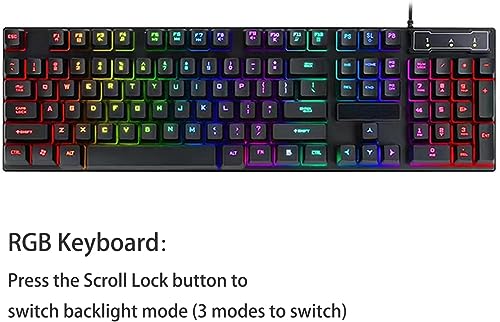 Desktop Computer with 24" FHD Monitor, RGB Speakers, Intel Core 3.7GHz, 16GB RAM, 256GB SSD, 500GB HDD, Keyboard & Mouse, Win10 Pro B413