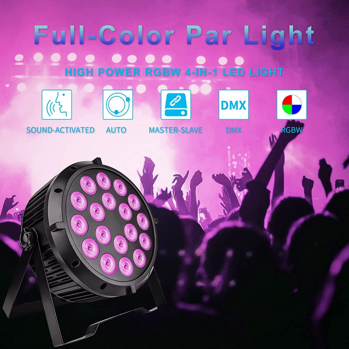 18x8W RGBW LED Stage Lights 6 Packs A260