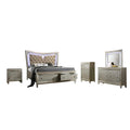 Champagne Silver Wood 5pc California King Bedroom Set X556608