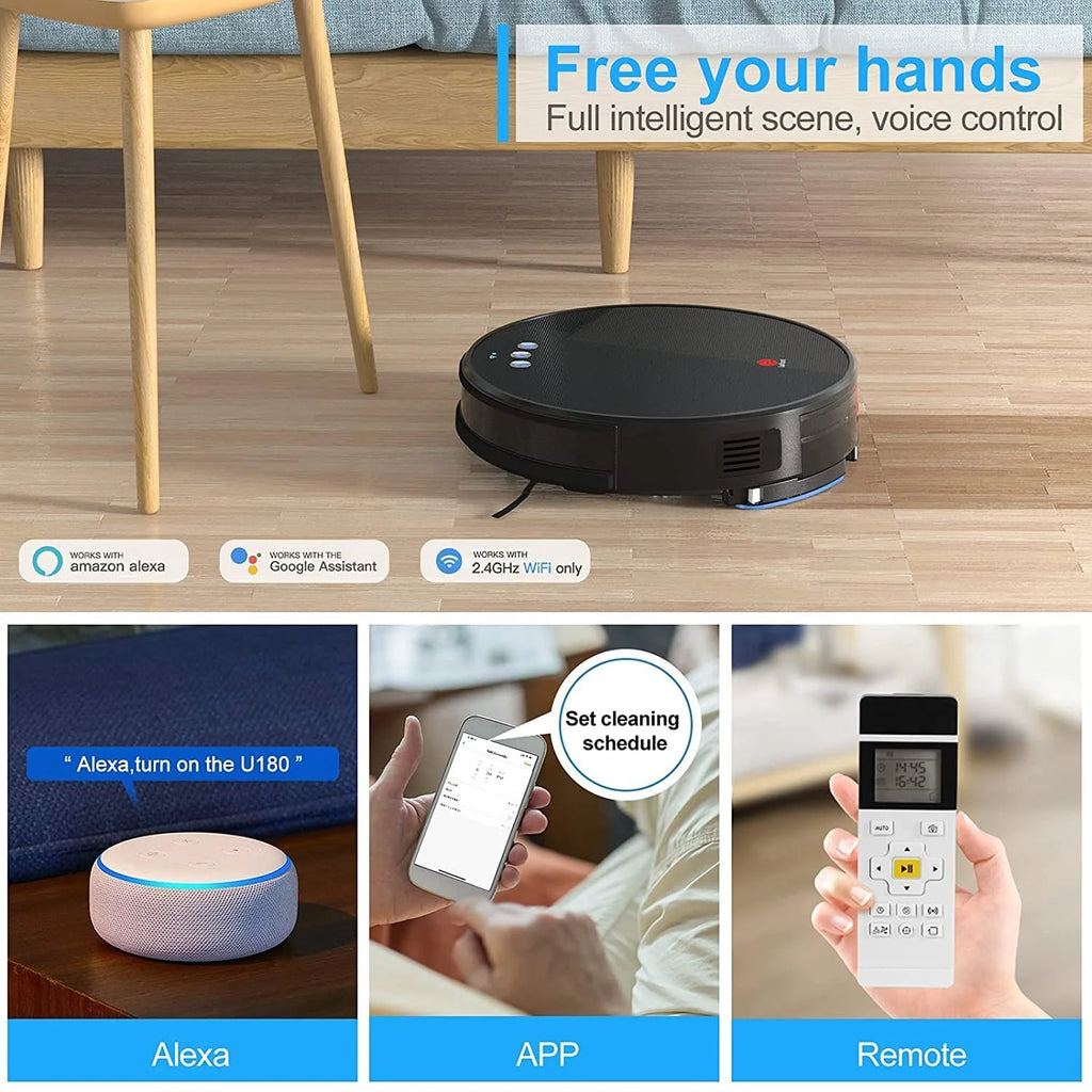 Robot Vacuum Cleaner and Mop, 160ml Water Tank, 3-in-1 V3703