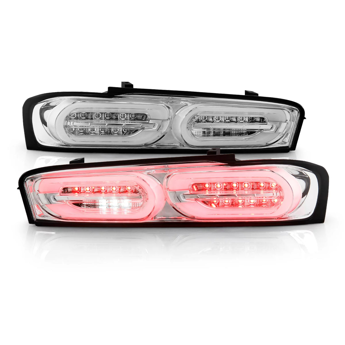 Chrome LED Tail Lights Brake Lamp Pair P561