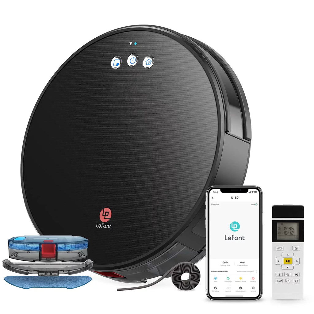 Robot Vacuum Cleaner and Mop, 160ml Water Tank, 3-in-1 V3703