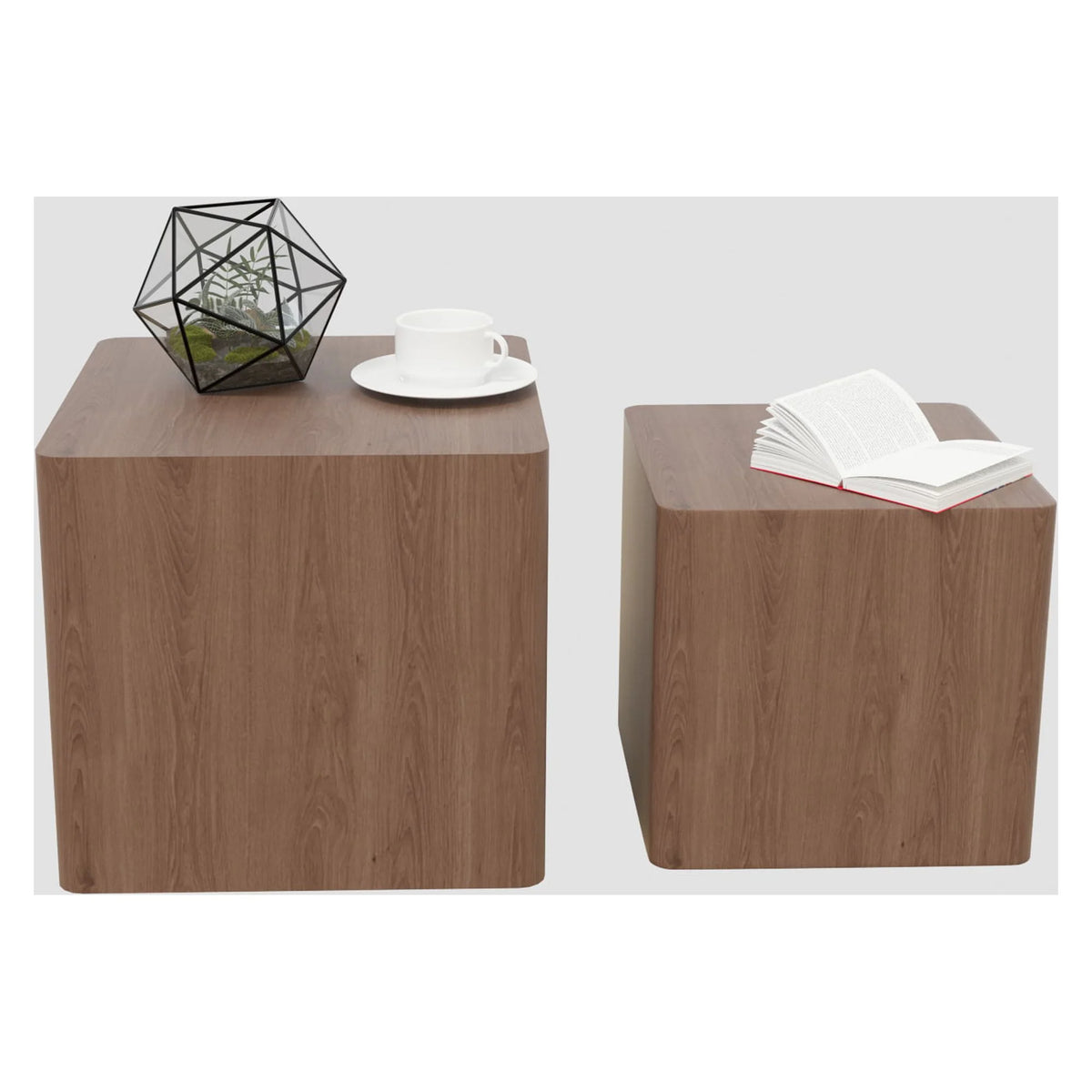 Walnut MDF Nesting Table Set of 2 K4656