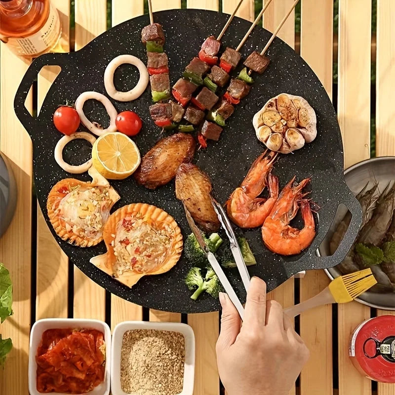 Non-stick Coating Round BBQ Grill Pan Y260