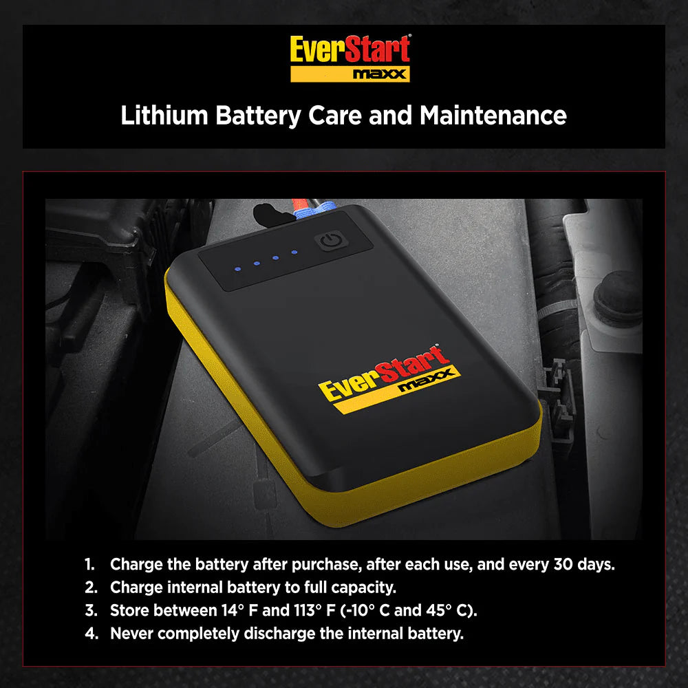 12V Lithium Ion Jump Starter and Portable Power Pack Y9656