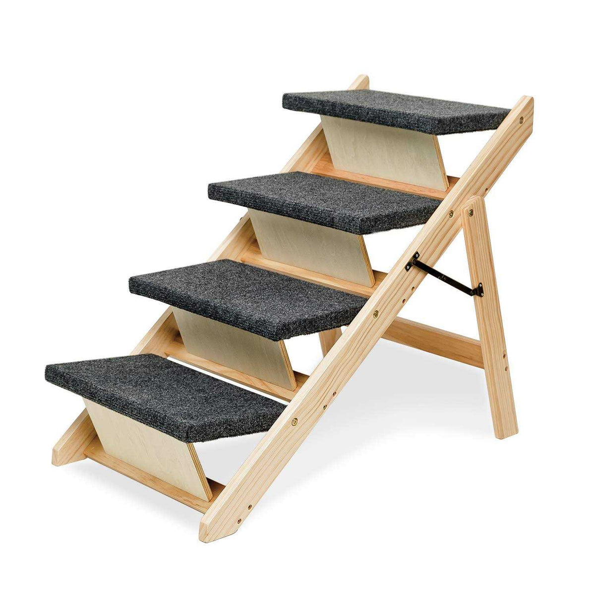 Foldable 4 Levels Wooden Pet Stairs & Ramp C8433