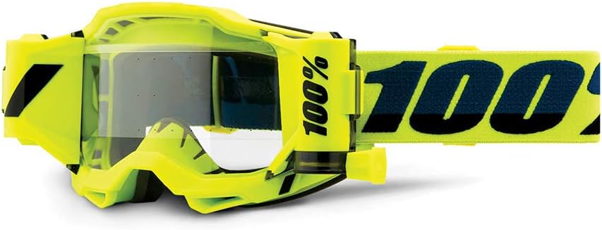 Yellow Motocross Goggles with Mud Cleaning Film System D9763