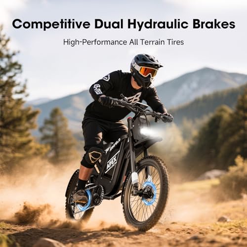 Electric Dirt Bike with 1440Wh Battery 30AH, 25 Inch Fat Tire E130