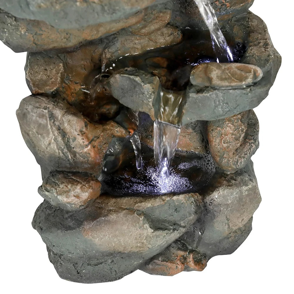 5-Tier Tabletop Water Fountain with LED Lights U4274