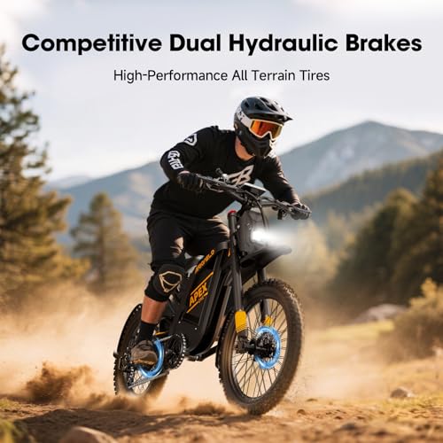 Electric Dirt Bike with 1440Wh Battery 30AH, 25 Inch Fat Tire E130