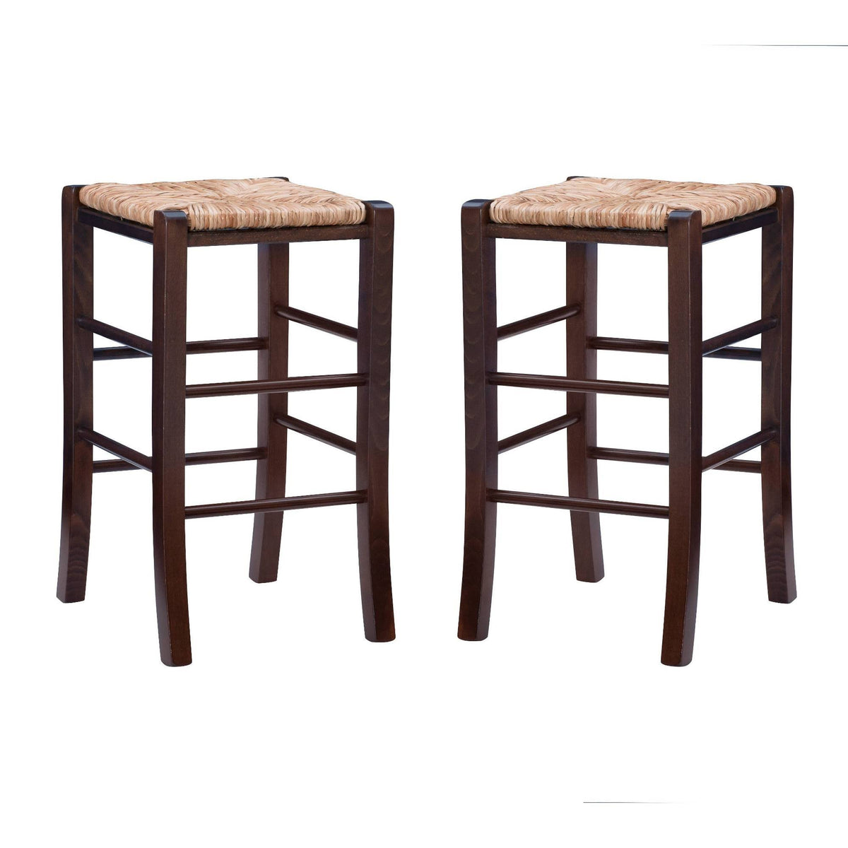 Brown Backless Counter Stool 2-Piece Set R7726