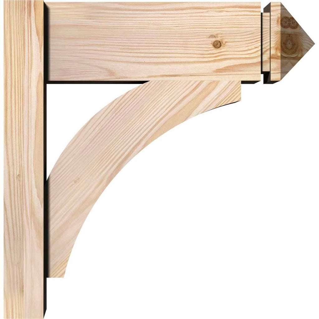 6 in. x 28 in. x 24 in. Douglas Fir Rough Sawn Outlooker A1474
