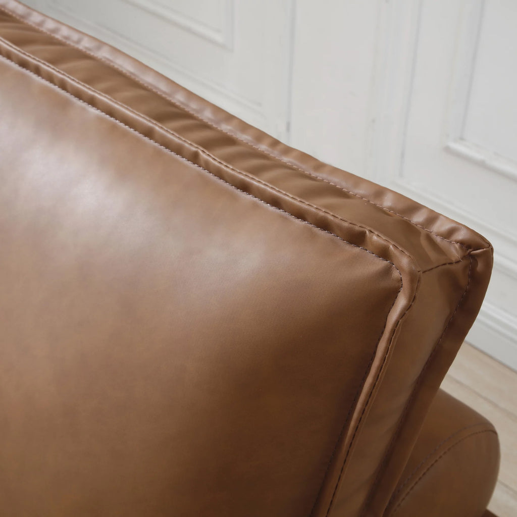 Faux Leather Ottoman Sofa Bed J51247