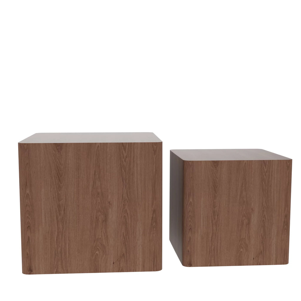 Walnut MDF Nesting Table Set of 2 K4656