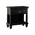 Black 1-Drawer Nightstand with Shelf I490217