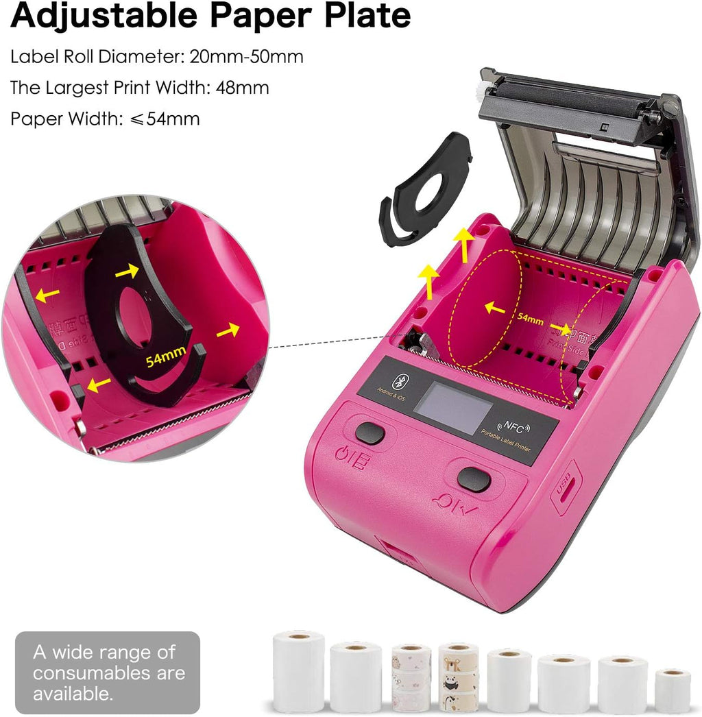 Portable Bluetooth Thermal Label Printer T3185