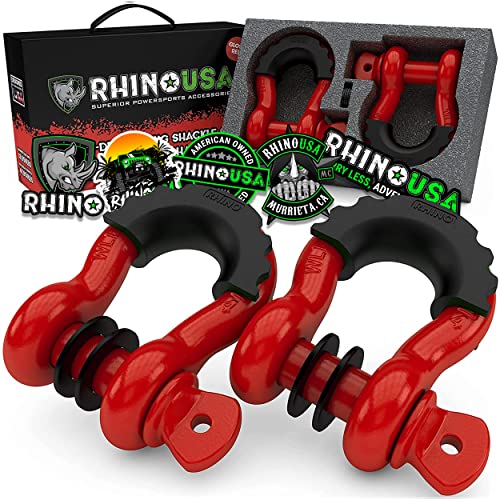 Black 3/4" Clevis D Ring Shackles 2-Pack F285518