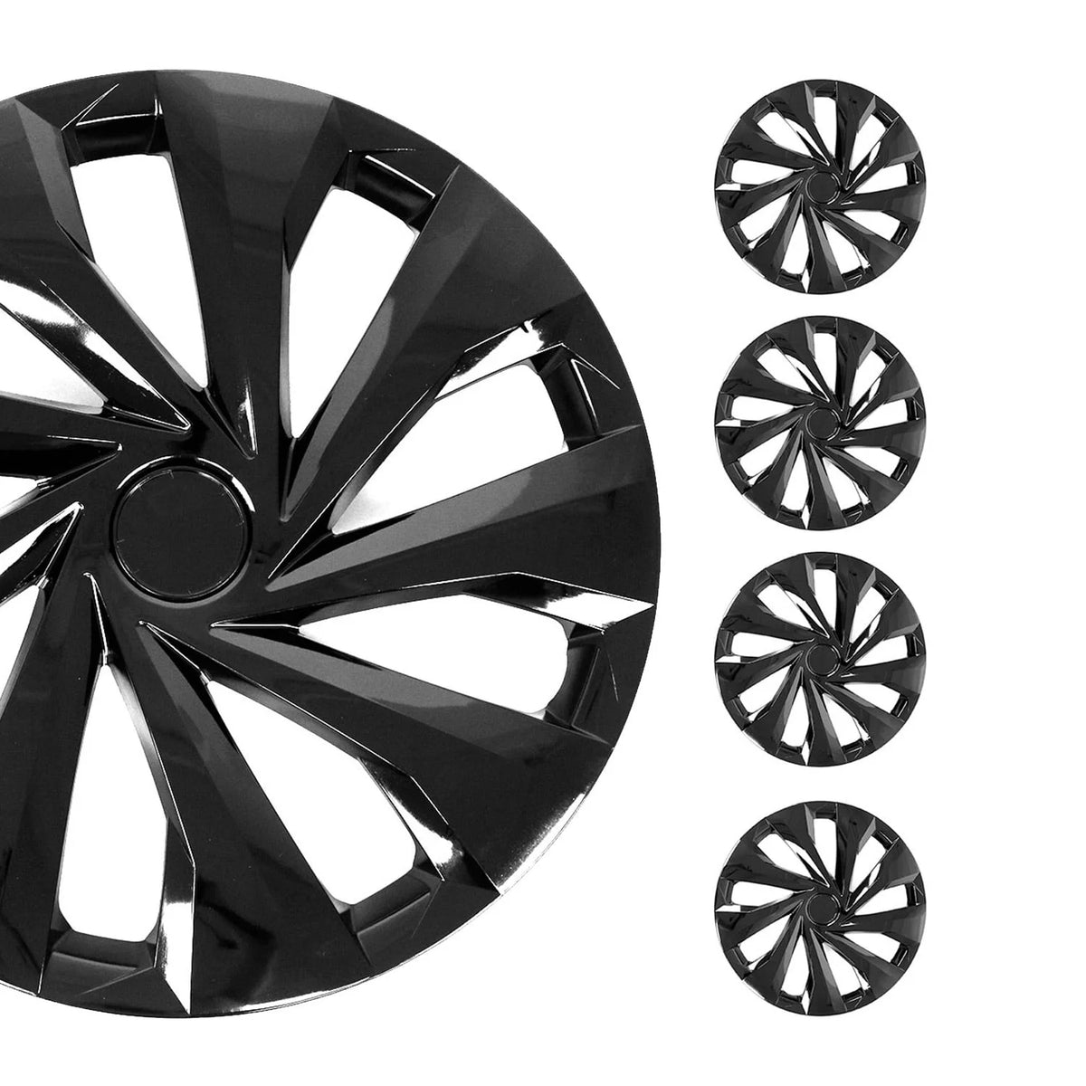 15 Inch Black Wheel Rim Covers Hubcaps M77500