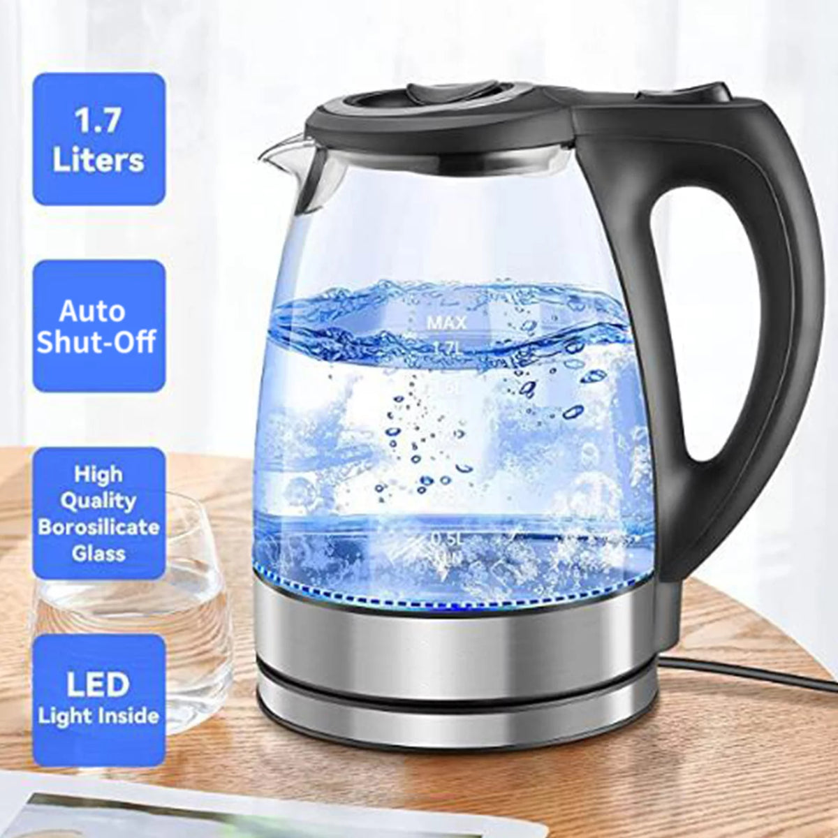 Glass Electric Kettle 1.7L H3851
