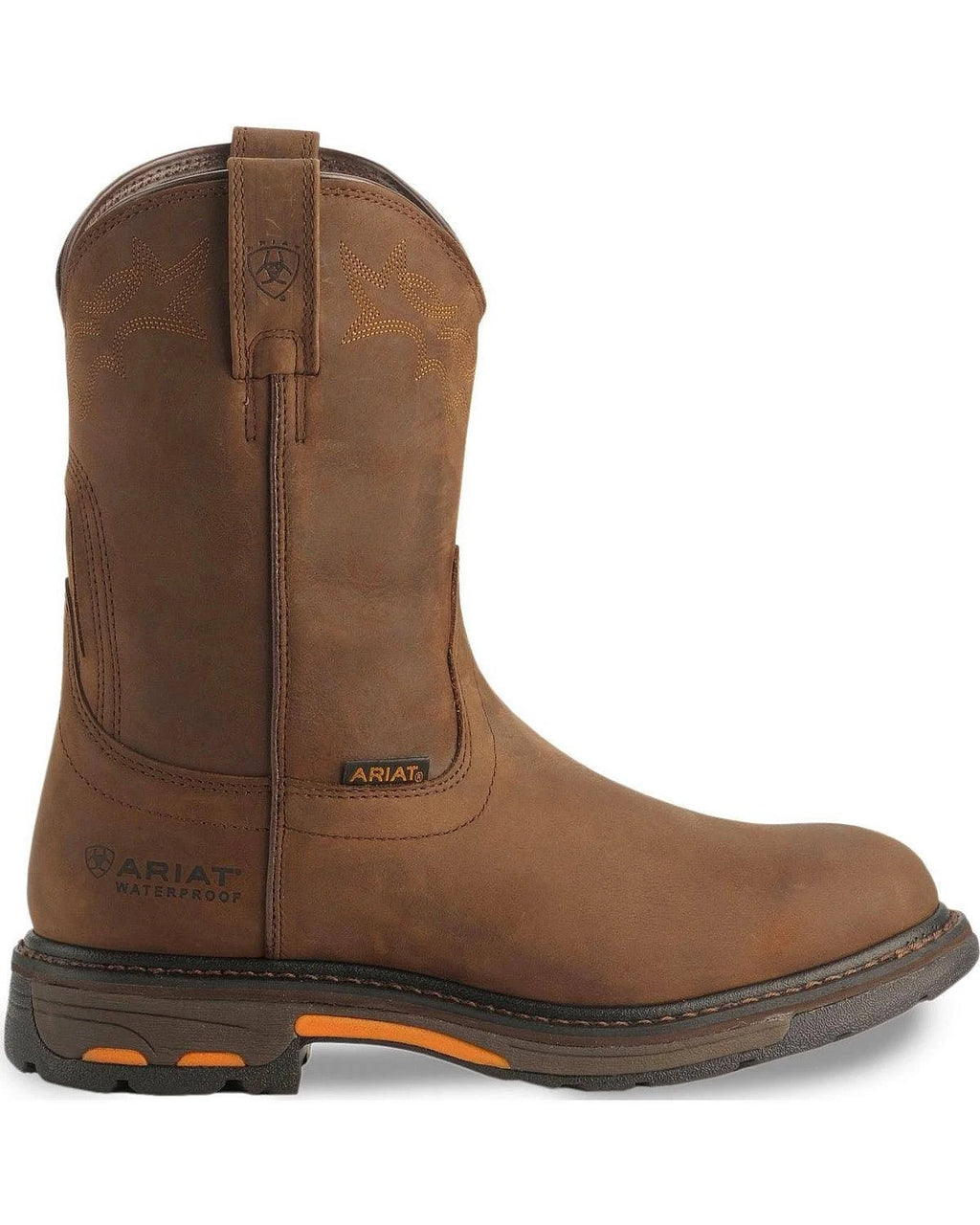Brown Pull-On Work Boots I1250