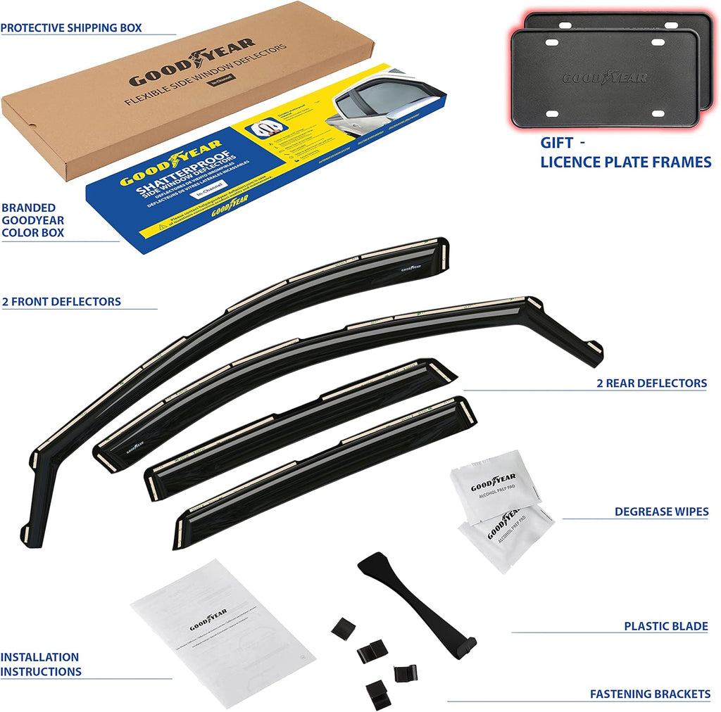 4 pcs in-Channel Window Deflectors for Ford Escape 2020-2022 G910240