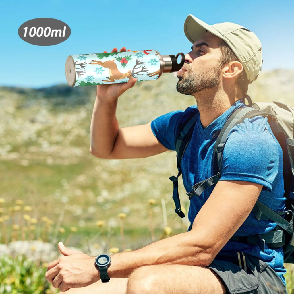 Stainless Steel Insulated Water Bottle with Straw Lid P193