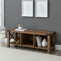 Brown Storage Bench P520122