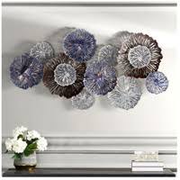Metal Blue and Bronze Floral Wall Decor U877