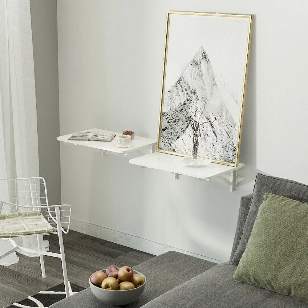 White Folding Wall Mounted Desk Y860