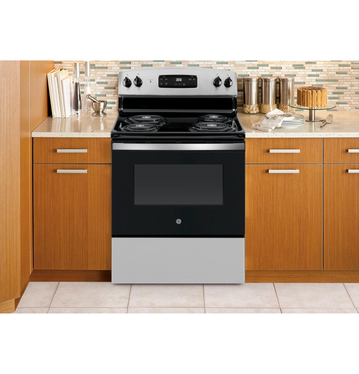 30" Freestanding Coil Electric Range Stainless Steel K447