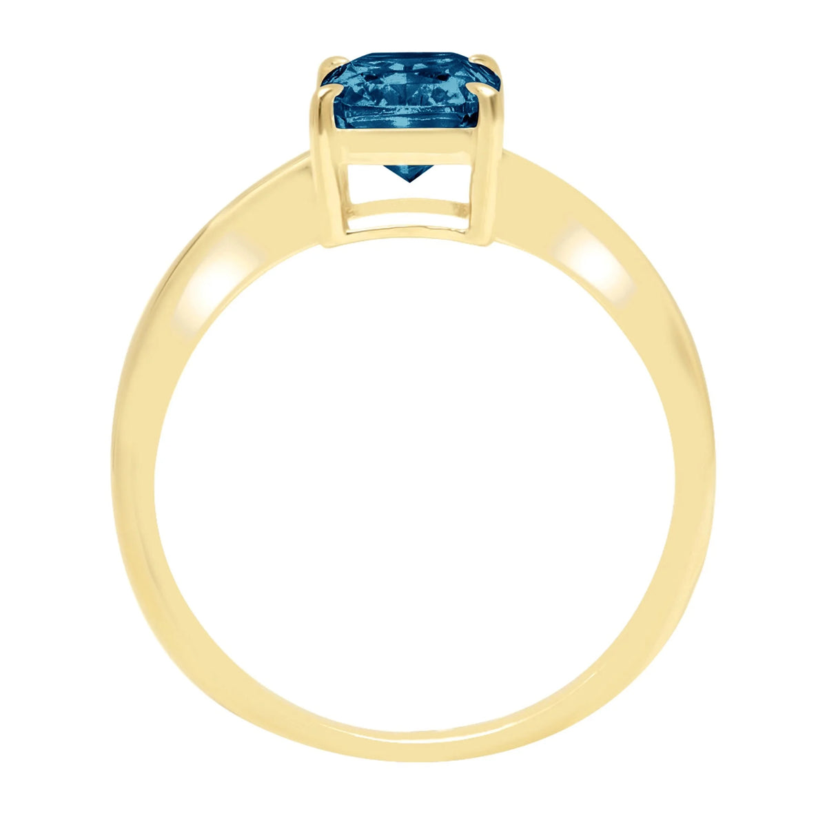 18K Yellow Gold Solitaire Ring J6488