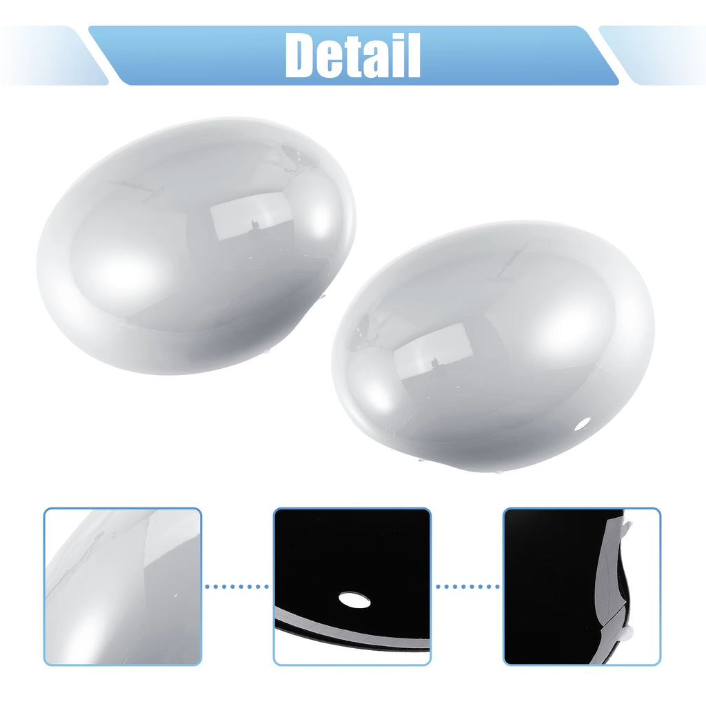 White Exterior Rear View Mirror Cover with Induction Hole Z55195