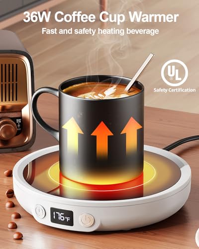 36W Black Coffee Cup Warmer with Digital Display H67604