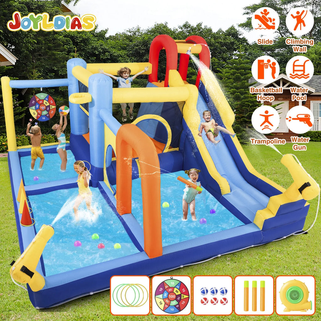 Inflatable Water Slide Bounce House with Splash Pool G340970
