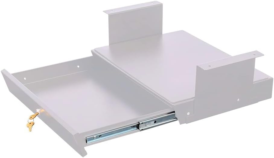 White Lockable Under-Desk Drawer Storage Organizer P900