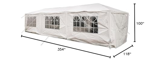 30' x 10' Heavy Duty Canopy Tent with Waterproof Sidewalls J6711