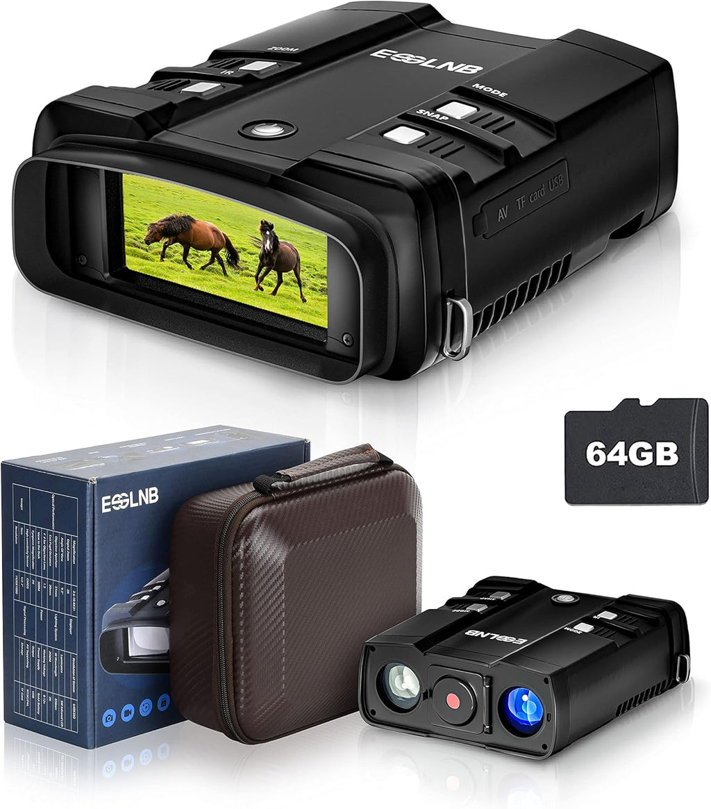 1080P Infrared Night Vision Binoculars with 64GB Card C90479