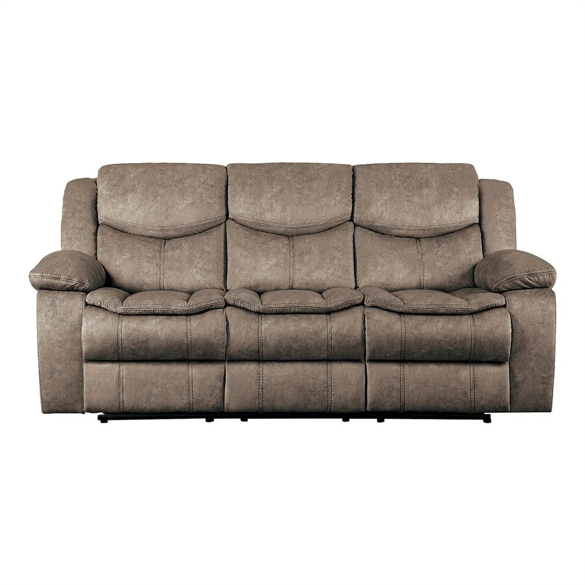 Brown Microfiber 2-Piece Reclining Sofa Set J7880