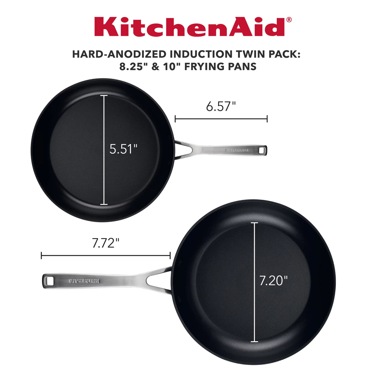 Hard-Anodized Induction 2 Piece Nonstick Frying Pan Set Z313