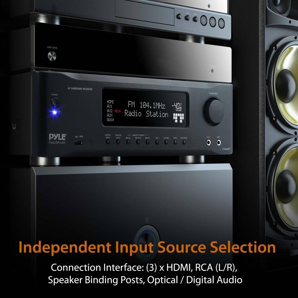 5.2-Channel Hi-Fi Bluetooth Stereo Amplifier 1000 Watt AV Receiver F986